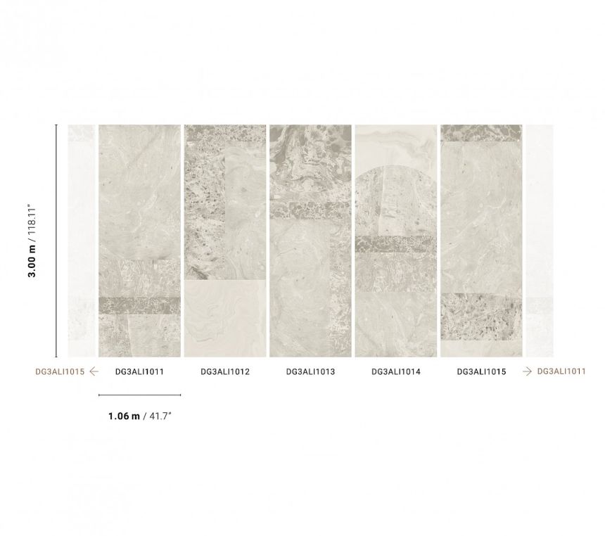Wall mural, Gray marble, DG3ALI1011, Wall Designs III, Khroma by Masureel